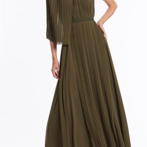 Olive Plisse Perfection Gown