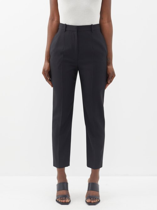 High-rise Wool Cropped Trousers, Sustainable Fashion by Alexander ...