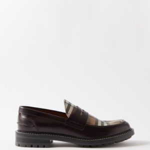Nova-check Leather Loafers