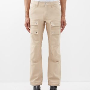 Logo-embroidered Cotton Cargo Trousers